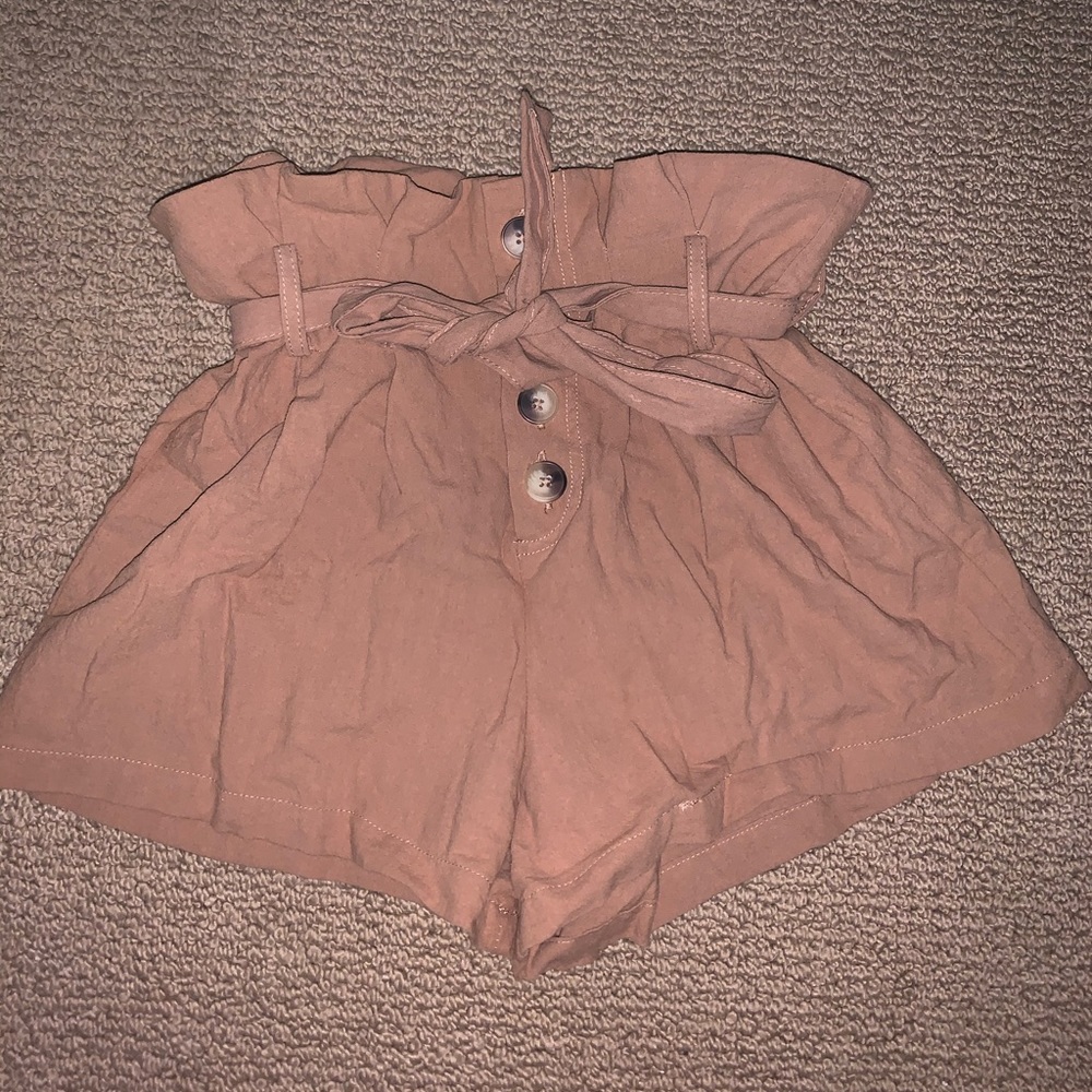 Pacsun LA Hearts Khaki Paperbag Shorts NWOT